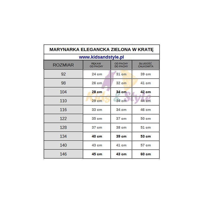 MARYNARKA ELEGANCKA ZIELONA W Karo