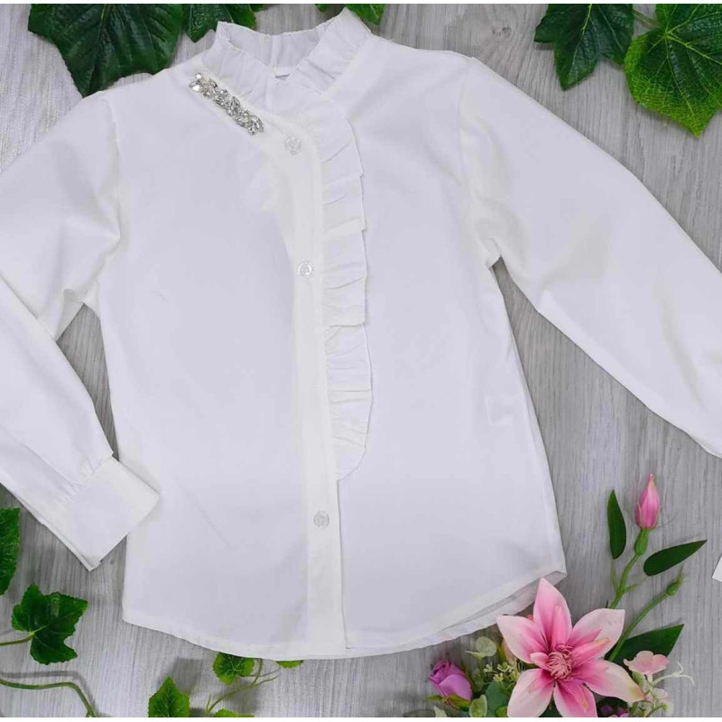 Shirt ZE STÓJKĄ I KRYSZTAŁKAMI