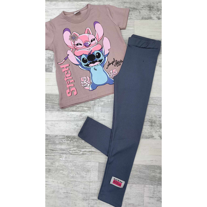 KOMPLET KOSZULKA + LEGINSY PRĄŻEK ANGEL&STITCH