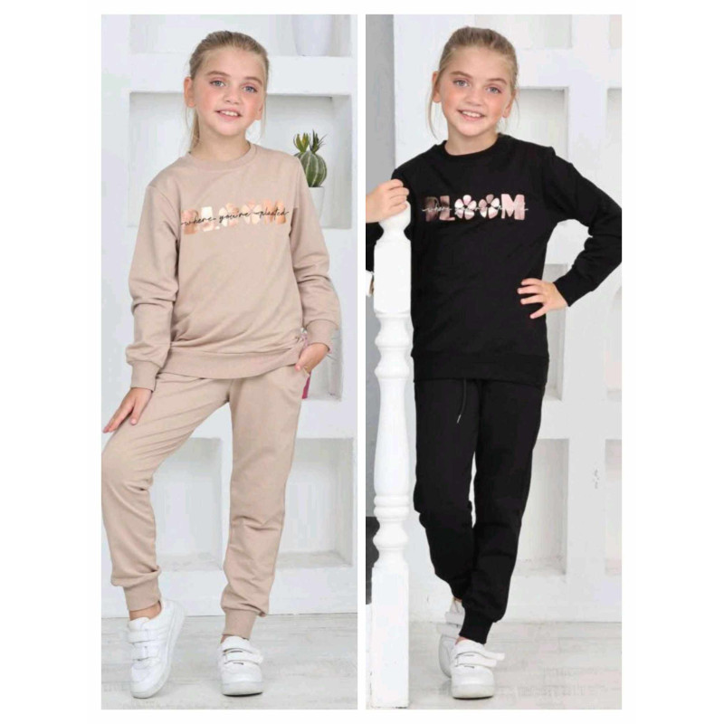 Szett Pulóver +Nadrág -vel BŁYSZCZĄCYM NAPISEM BLOOM