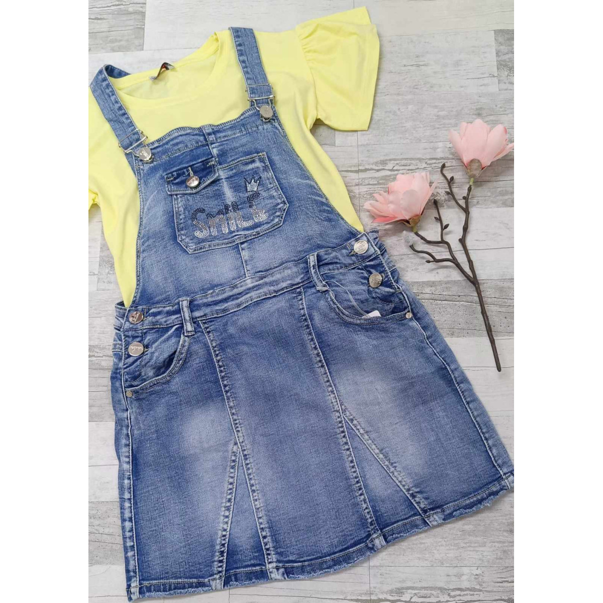 SUKIENKA OGRODNICZKA JEANS