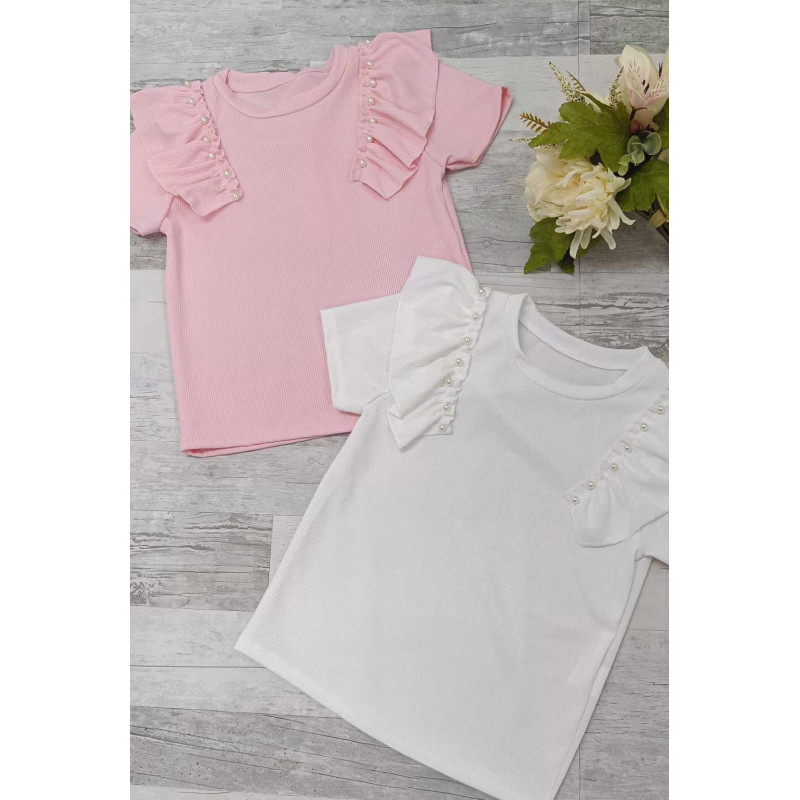 Rib top Ribbed With Ruffle I PEREŁKAMI