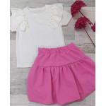 Geripptes oberteil Gerippt Mit Ruffle I PEREŁKAMI