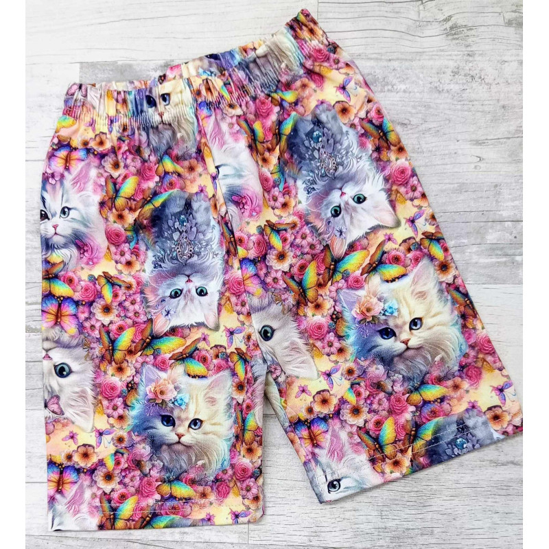 Cykelshorts Bomuld KOTKI W KWIATACH PL