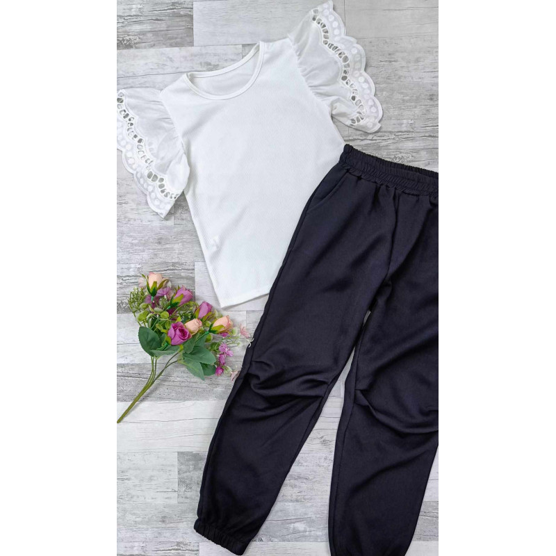 Hose MATERIAŁOWE Mit MARSZCZENIEM