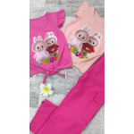 Rib top T-shirt WIĄZANA Med Flæser LABUBU