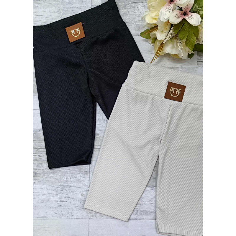 Cyklo šortky Rebrovaný S NASZYWKĄ