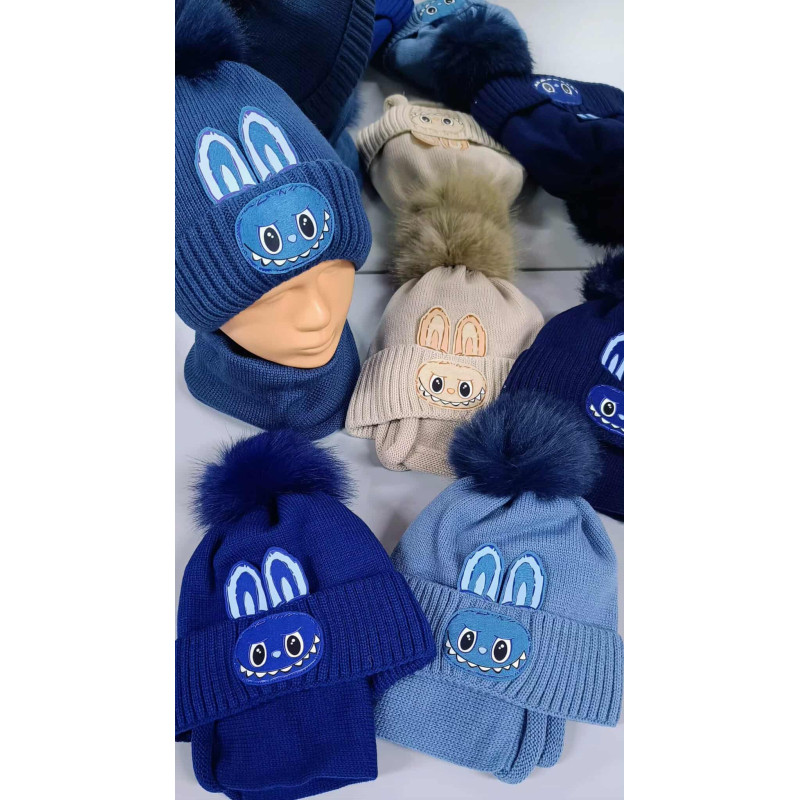 Mütze + Schal Fleece LABUBU Winter 3-10 LAT