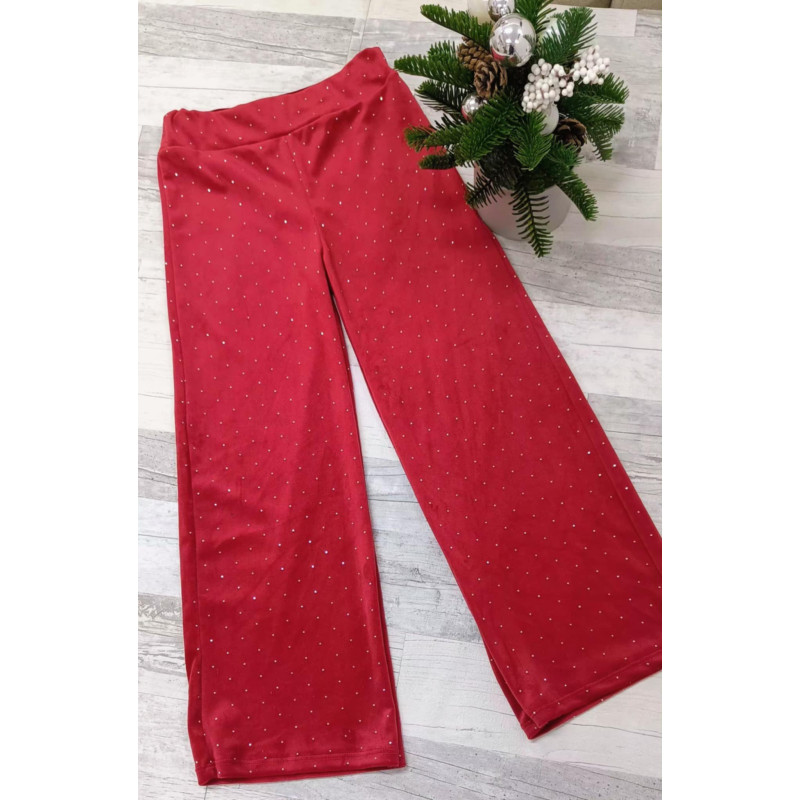 Pants SZWEDY WELUROWE With Sequins