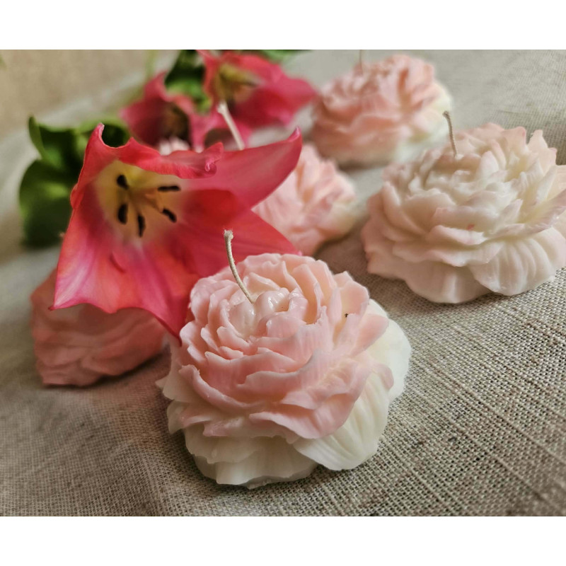 PODZIĘKOWANIA KOMUNIJNE - ŚWIECZKA SOJOWA PIWONIA