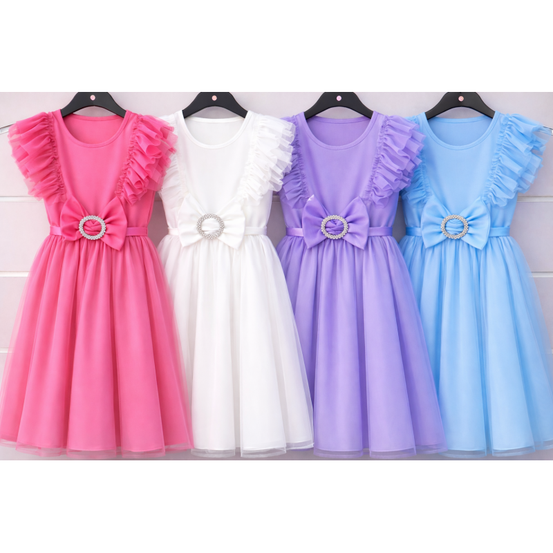 Сукня З Фатином I Бантом ELASTYCZNA