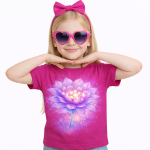 T-shirt met magische lotusbloem, 100% katoen, diverse kleuren.