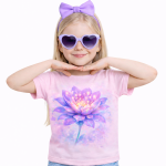 T-shirt met magische lotusbloem, 100% katoen, diverse kleuren.