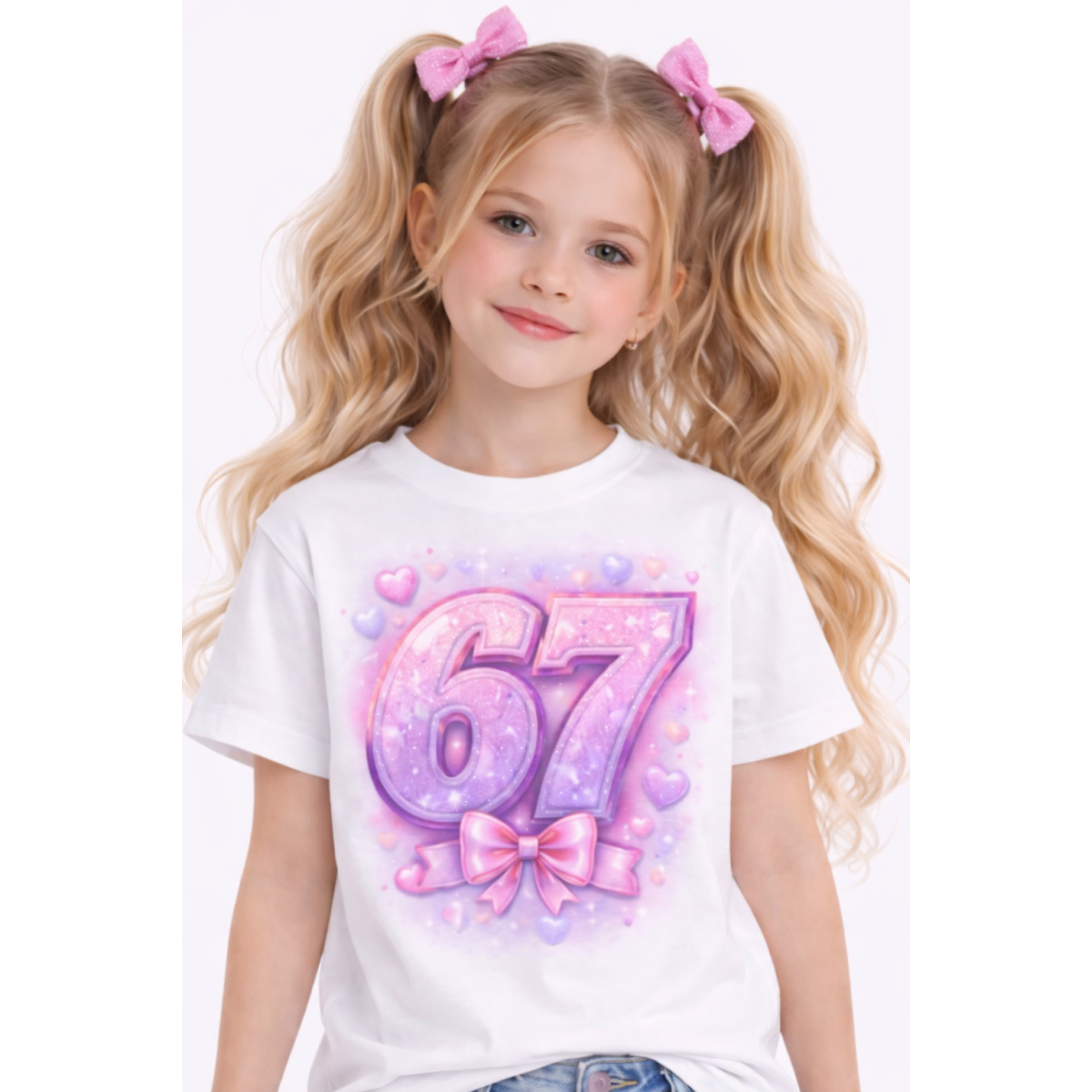 SIX SEVEN T-SHIRT WITH HEARTS 100% COTTON PL/COLORS