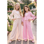 Beige jacket and swede set