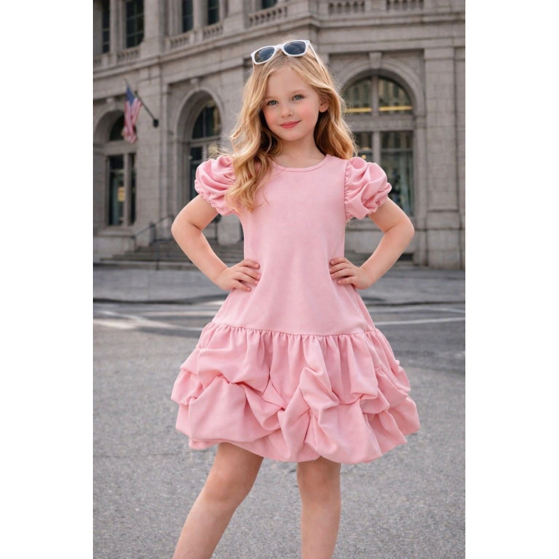 Buborékos ruha puffos ujjakkal