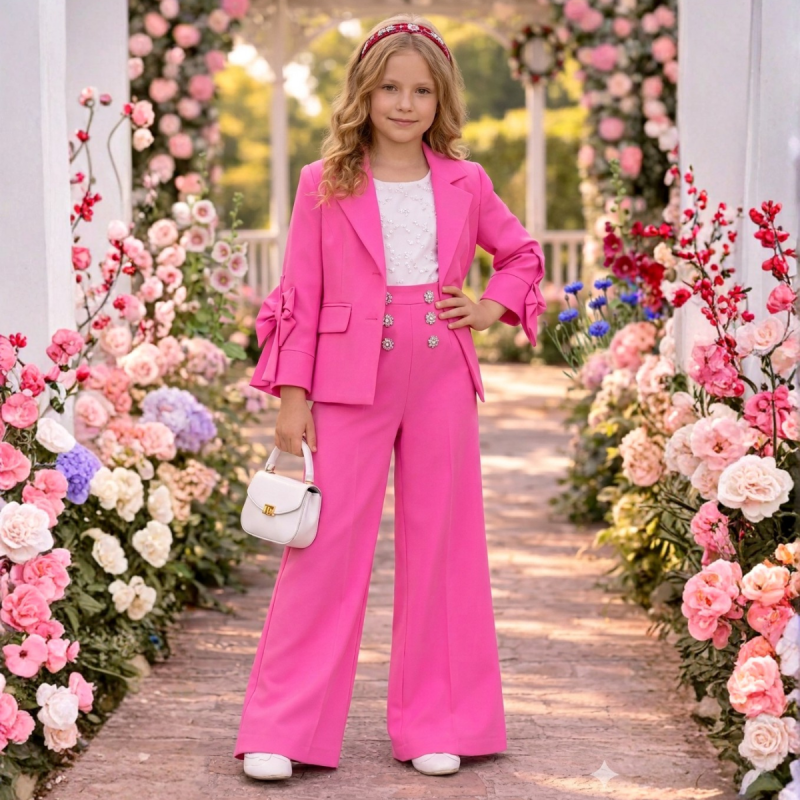 Swede set with fuchsia jacket