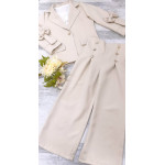 Beige jacket and swede set