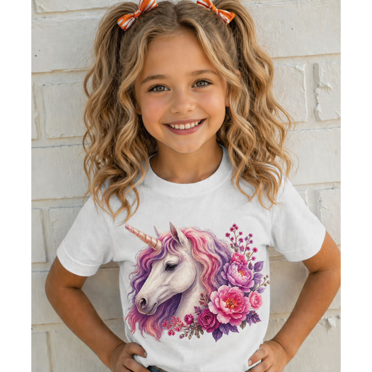 KOSZULKA JEDNOROŻEC FLOWER 100% BAWEŁNA PL