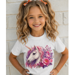 KOSZULKA JEDNOROŻEC FLOWER 100% BAWEŁNA PL